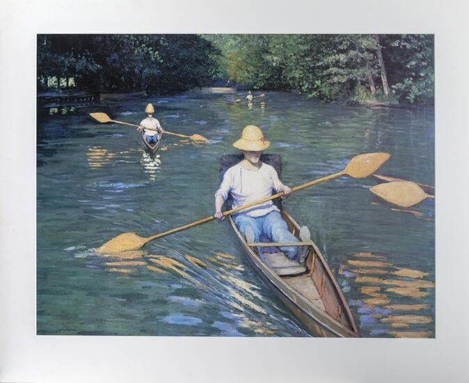 Gustave Caillebotte, Skiffs on the Yerres, Poster
