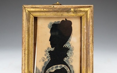 HOLLOW-CUT SILHOUETTE OF A LADY.