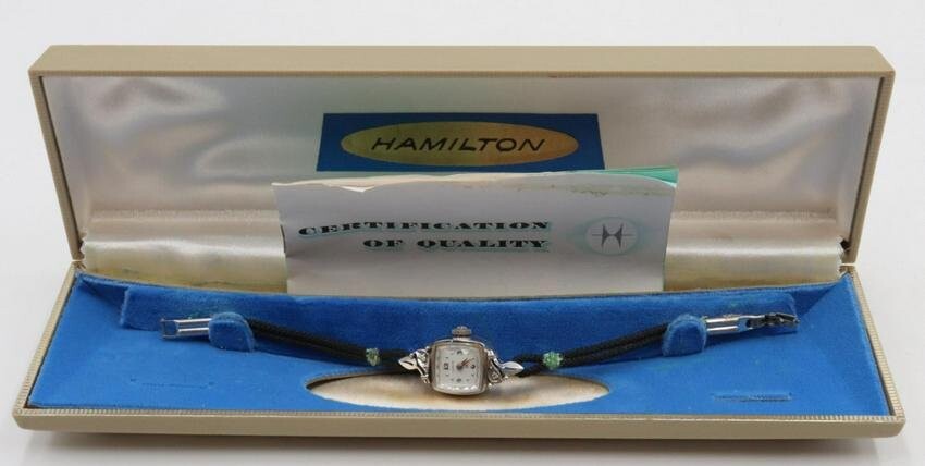 Hamilton 10Kt & Diamond Ladies Wristwatch