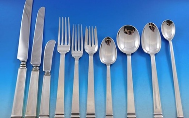 Hampton by Tiffany Sterling Silver Flatware Set for 12 Service 127 pcs Dinner