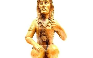 Hand Carved Indian Wood Figure