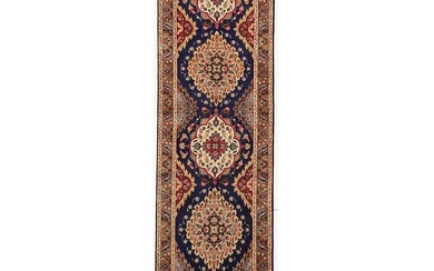 Hand-Knotted Wool Classic Floral Style 3X16 Oriental Runner Rug Oversized Carpet