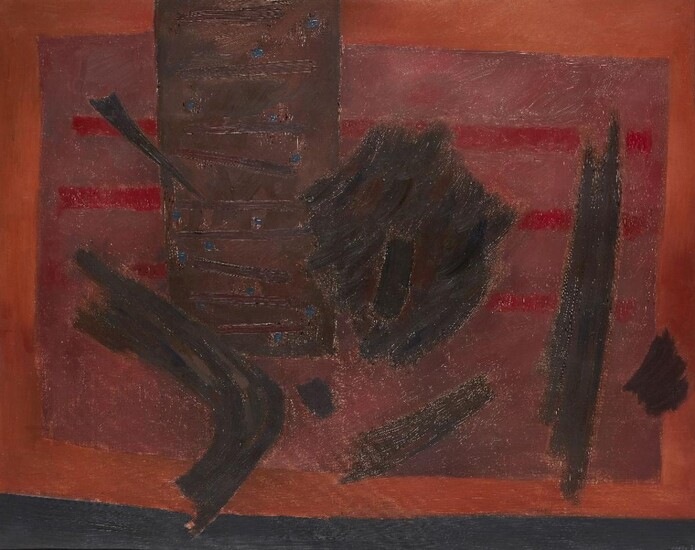 Henri Goetz, American/French 1909-1989 ¬® Untitled abstract in Red, 1960; oil on canvas, signed lower right 'Goetz '60', 73 x 92 cm (ARR)