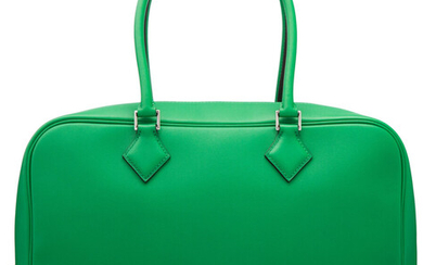 Hermès 32cm Bamboo Swift Leather Plume Bag with Palladium...