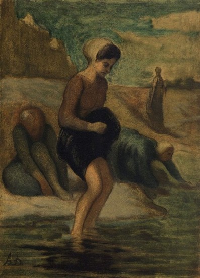 Honore Daumier Au bord de l