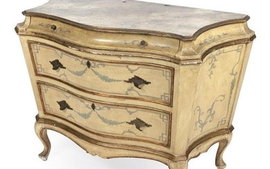 ITALIAN NEOCLASSICAL YELLOW-PAINTED COMMODE 20th