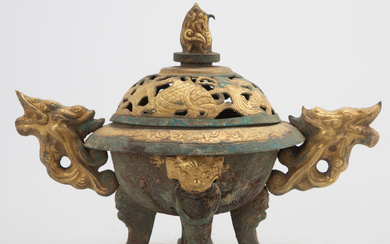 Incense burner in the shape of a ritual vessel DING, mid-20s. Jh.