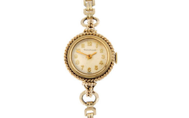 JAEGER-LECOULTRE - a 9ct yellow gold bracelet watch, 20mm.