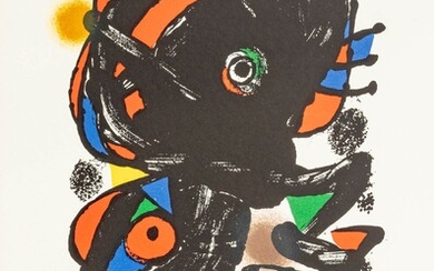 JOAN MIRO (SPANISH, 1893-1983) LITHOGRAPH IN COLORS, ON WOVE PAPER 1976 H 12.2" W 9.6" XXE SIECLE (NUMBER 46)