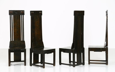 JOHN EDNIE Attributed Four chairs.