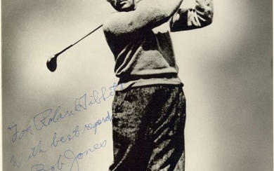 JONES ROBERT T.: (1902-1971) American Golfer, Open Champion 1926, 1927 & 1930 and American Open Cham...