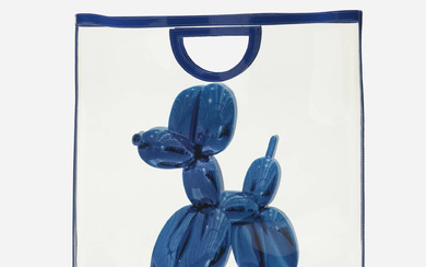 Jeff Koons b.1955 Lisa Perry Blue Balloon Dog canvas bag