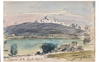 Johan Barthold JONGKIND 1819 - 1891 Paysage de Nyon - 1875