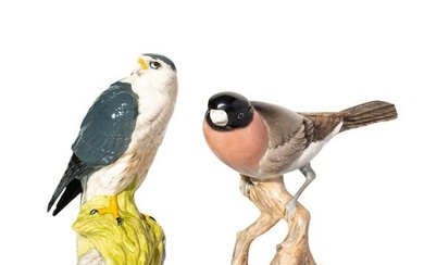 John G Tongue and Boehme Porcelain Bird Figurines