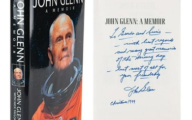 John Glenn Signed Book Inscribed to Gordon Cooper