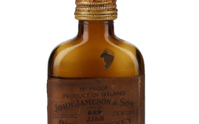 John Jameson & Son 7 Year Old 3 Star Irish Whiskey Bottled 1960s 5cl