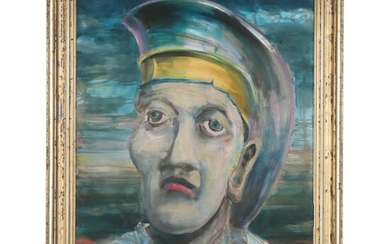 Jon Scharlock Abstract Oil Painting of Man, 2000