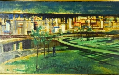 Joseph Floch Cityscape Oil Painting