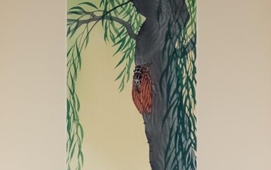 Koson Ohara (1877-1945) - Woodcut in colours - Cicada...