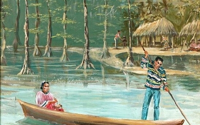 Kurt Griesshaber Florida Seminole Indian Painting