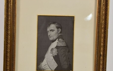 « L'Empereur Napoléon Ier dans son cabinet de travail. » Portrait tissé d'après Delaroche. 15...