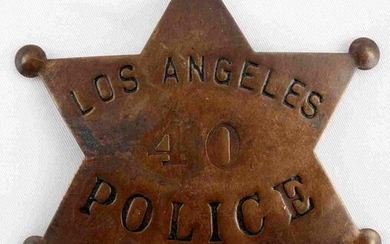LOS ANGELES POLICE BADGE 40 PIN LAW BADGE