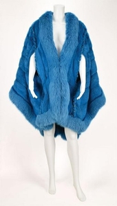 Lady Gaga's Screen-Worn Blue Fur Coat from American