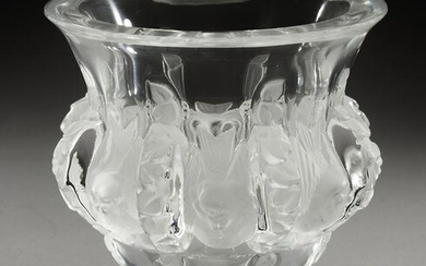 Lalique frosted crystal 'Dampierre' vase, marked