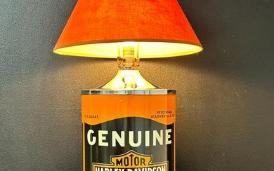 Large Harley Davidson Oil Can Table Lamp