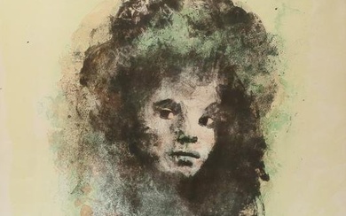 Leonor Fini Lithograph Portrait of a Woman