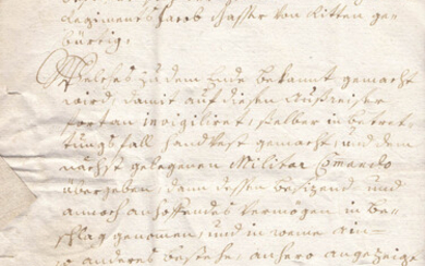 Lettera a Franz Stafler sul Renon, 1764;in merito a “Desertion Jacob...