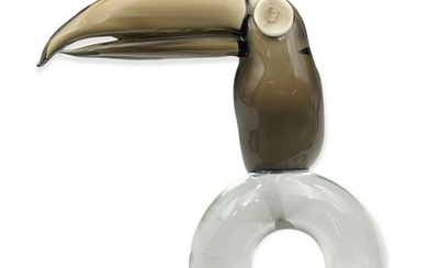 Licio Zanetti Art Glass Toucan Sculpture.
