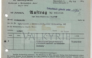 Litzmannstadt Ghetto order for Polish-German dictionary