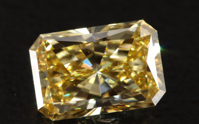 Loose 1.05 CT Lab Grown Fancy Yellow Diamond
