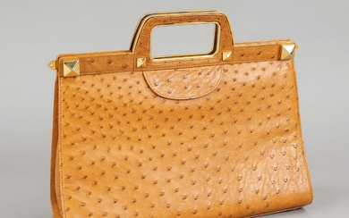Lorenzi, vintage handbag, cognac os