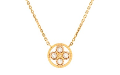 Louis Vuitton Blossom BB Pendant Necklace 18K Rose Gold with Diamonds
