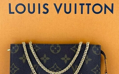 Louis Vuitton Small Monogram Pochette W/added Chain