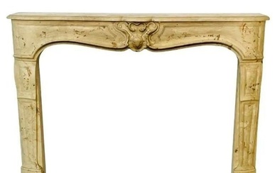 Louis XV Style Italian Marble Fireplace Mantle. 19th/20th Century,A timeless classic. This three