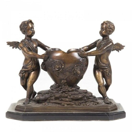 Louis Xvi Style Bronze Figural Planter