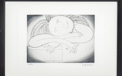 Louise Bourgeois "The Smile" Etching with Drypoint