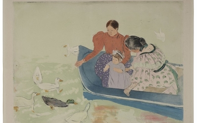 MARY CASSATT (1844-1926), Feeding the Ducks