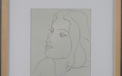 MATISSE, HENRI. After. - Untitled, photo-lithograph from the series "Les Fleurs du Mal" (1947).