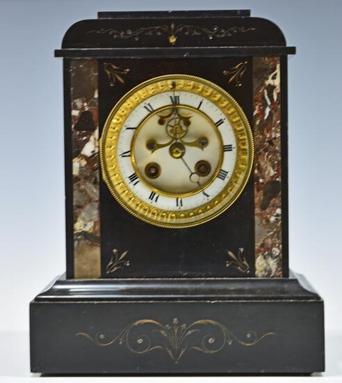 Marble Mantel Clock with Open Escapement
