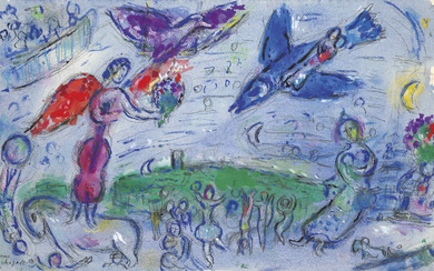 Marc Chagall (1887-1985) Étude pour "Les Gens du voyage", 1968