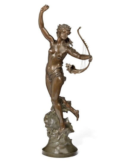 SOLD. Marcel Debut: A French patinated bronze figure, "Poesie des Mers". First quarter 20th century. – Bruun Rasmussen Auctioneers of Fine Art
