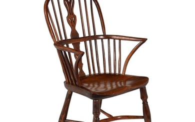 Marsh of Sleaford- an early 19th Century yew and elm Windsor armchair