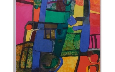 Maurice Esteve (1904 - 2001), abstract composition, original...