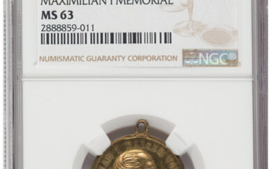 Mexico: , Maximilian brass "Memorial" Medal 1867-Dated MS63 NGC,...