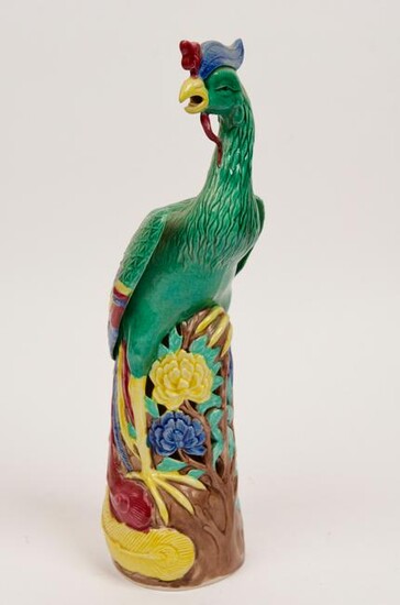 Multi-Colour Glazed Bird Figure