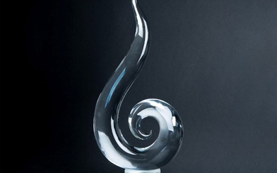 Murano Elio Raffaeli Large Spiral Art Glass Sculpture